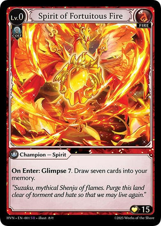 Image for Spirit of Fortuitous Fire (001) [HVN]