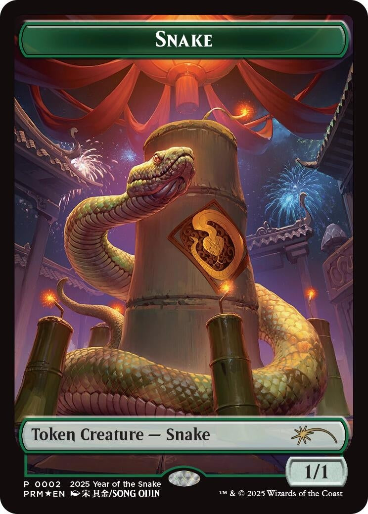 Image for Snake Token (Year of the Snake 2025) (2) (Standard Showdown Promos) - Magic: The Gathering