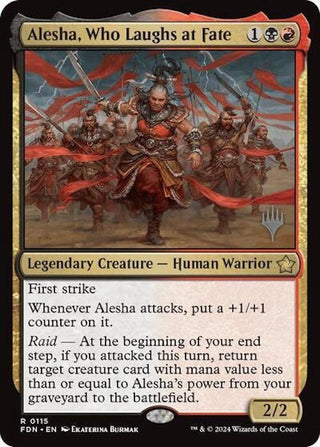 Image for Alesha, Who Laughs at Fate (115) (Promo Pack: Aetherdrift) - Magic: The Gathering