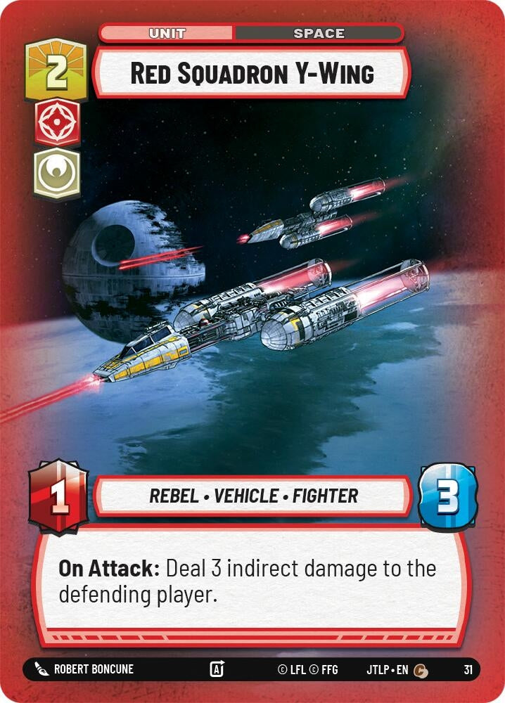 Image for Red Squadron Y-Wing (Foil) (31) (Jump to Lightspeed - Weekly Play Promos) - Star Wars: Unlimited