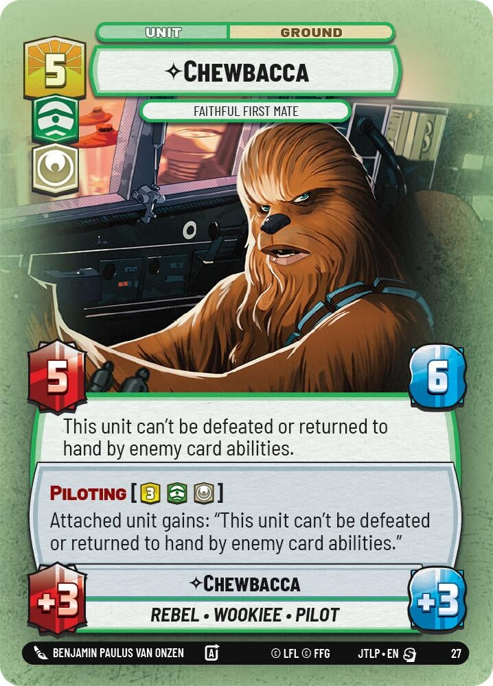 Image for Chewbacca - Faithful First Mate (Foil) (27) (Jump to Lightspeed - Weekly Play Promos) - Star Wars: Unlimited