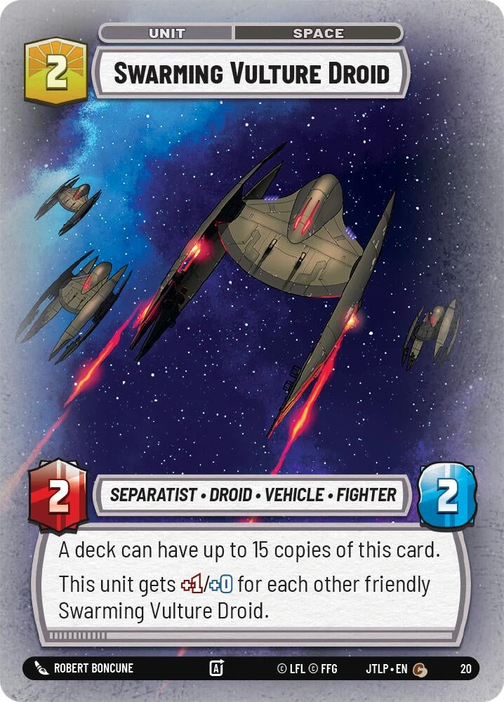 Image for Swarming Vulture Droid (20) (Jump to Lightspeed - Weekly Play Promos) - Star Wars: Unlimited