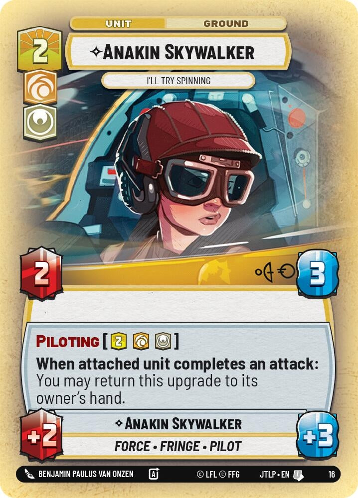 Image for Anakin Skywalker - I'll Try Spinning (16) (Jump to Lightspeed - Weekly Play Promos) - Star Wars: Unlimited