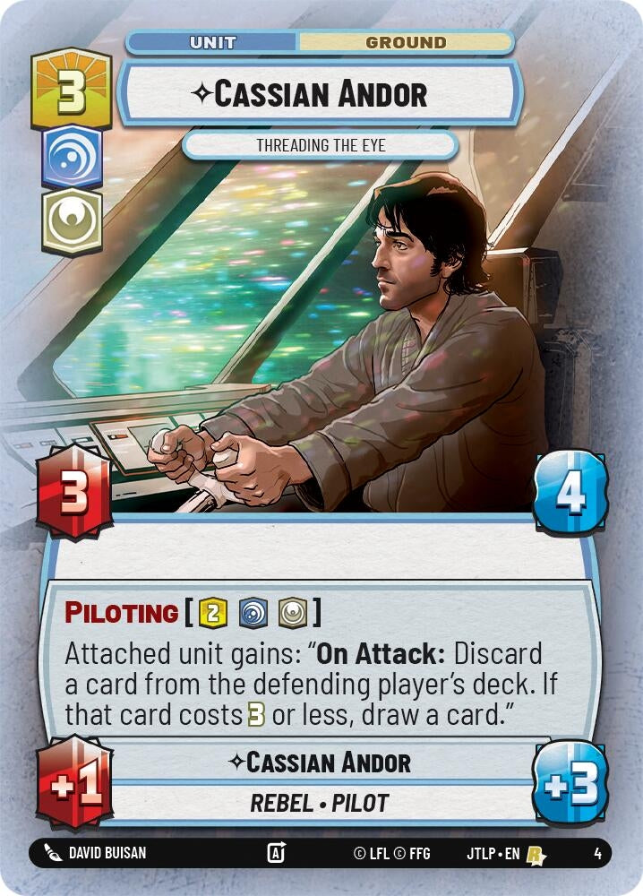 Image for Cassian Andor - Threading the Eye (4) (Jump to Lightspeed - Weekly Play Promos) - Star Wars: Unlimited