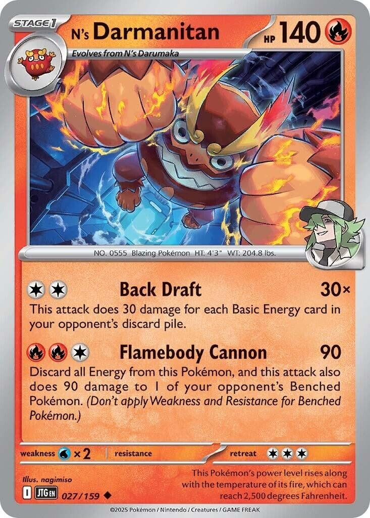 Image for N's Darmanitan (027/159) (SV09: Journey Together) - Pokemon