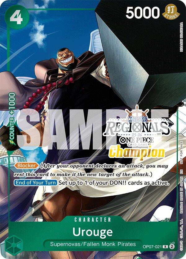 Image for Urouge (Online Regional Champion Card Set 2025 Vol.1) (OP07-021) (One Piece Promotion Cards) - One Piece Card Game