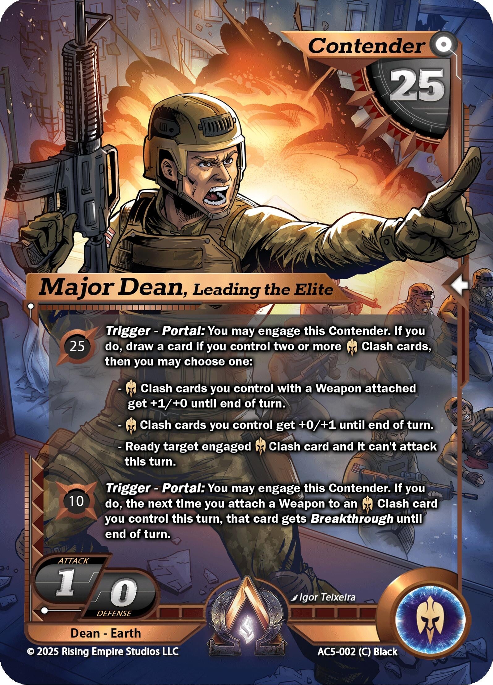 Image for Major Dean, Leading the Elite (AC5-002) (AC5) - Alpha Clash