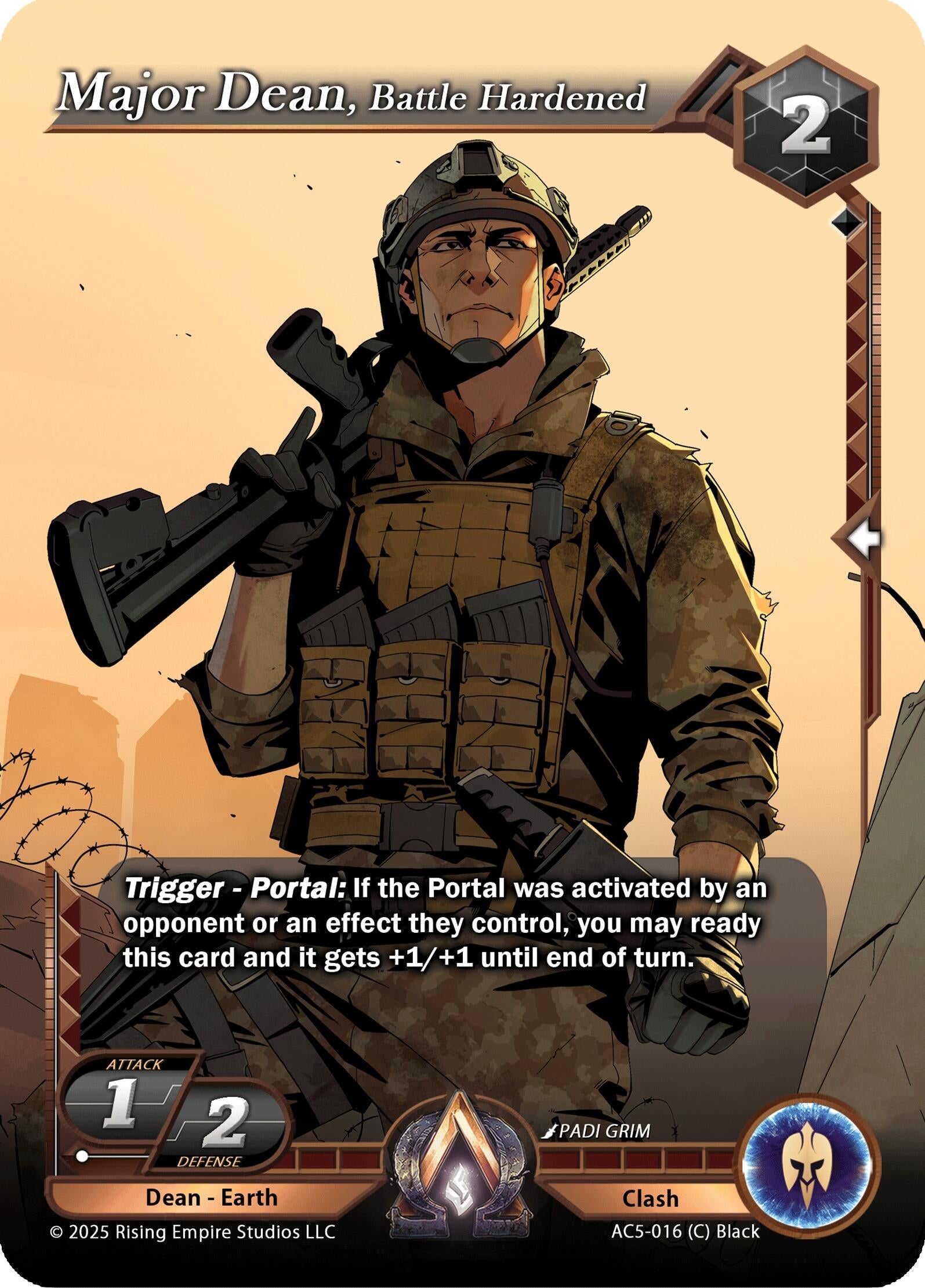 Image for Major Dean, Battle Hardened (AC5-016) (AC5) - Alpha Clash