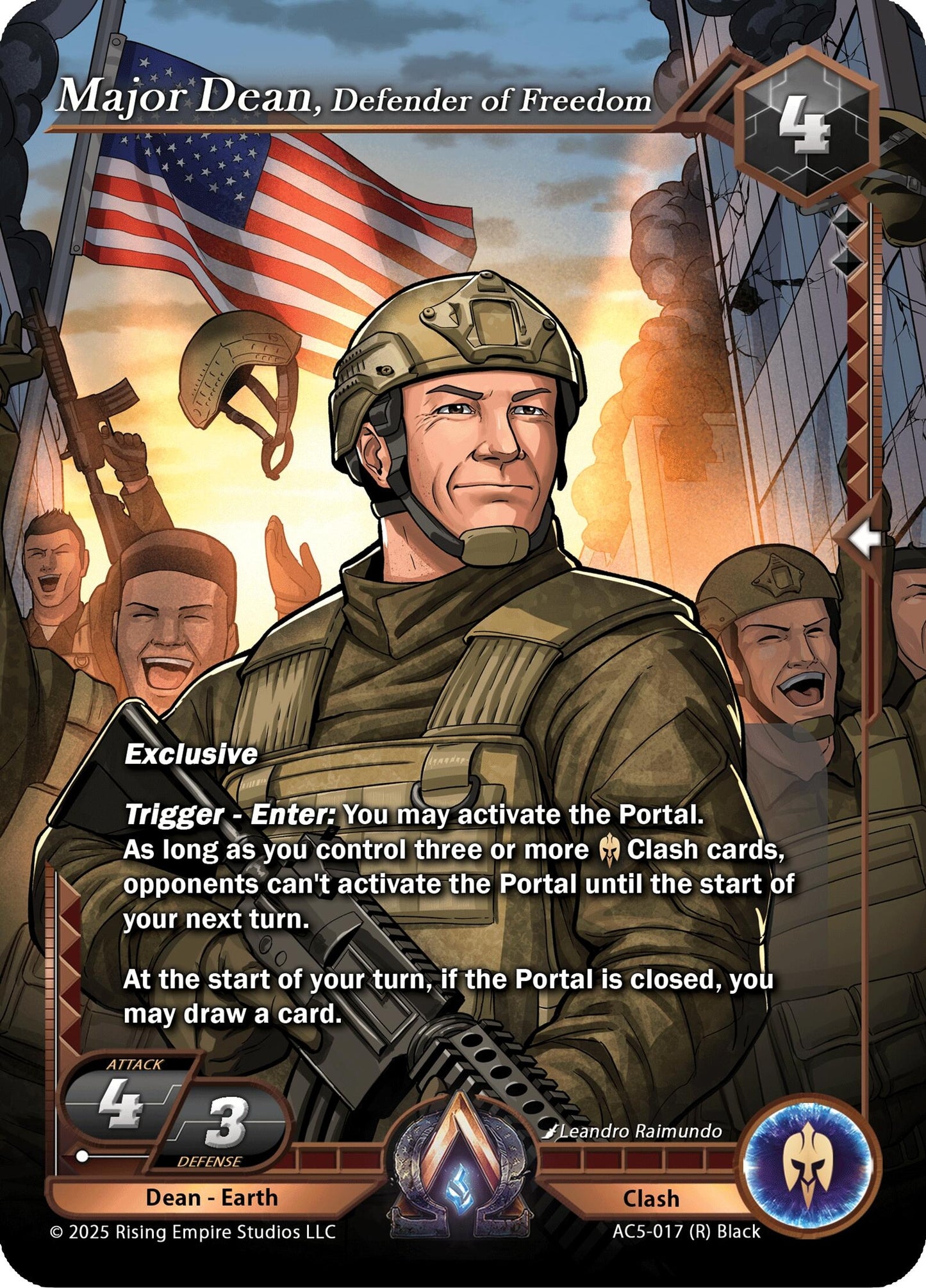 Image for Major Dean, Defender of Freedom (AC5-017) (AC5) - Alpha Clash