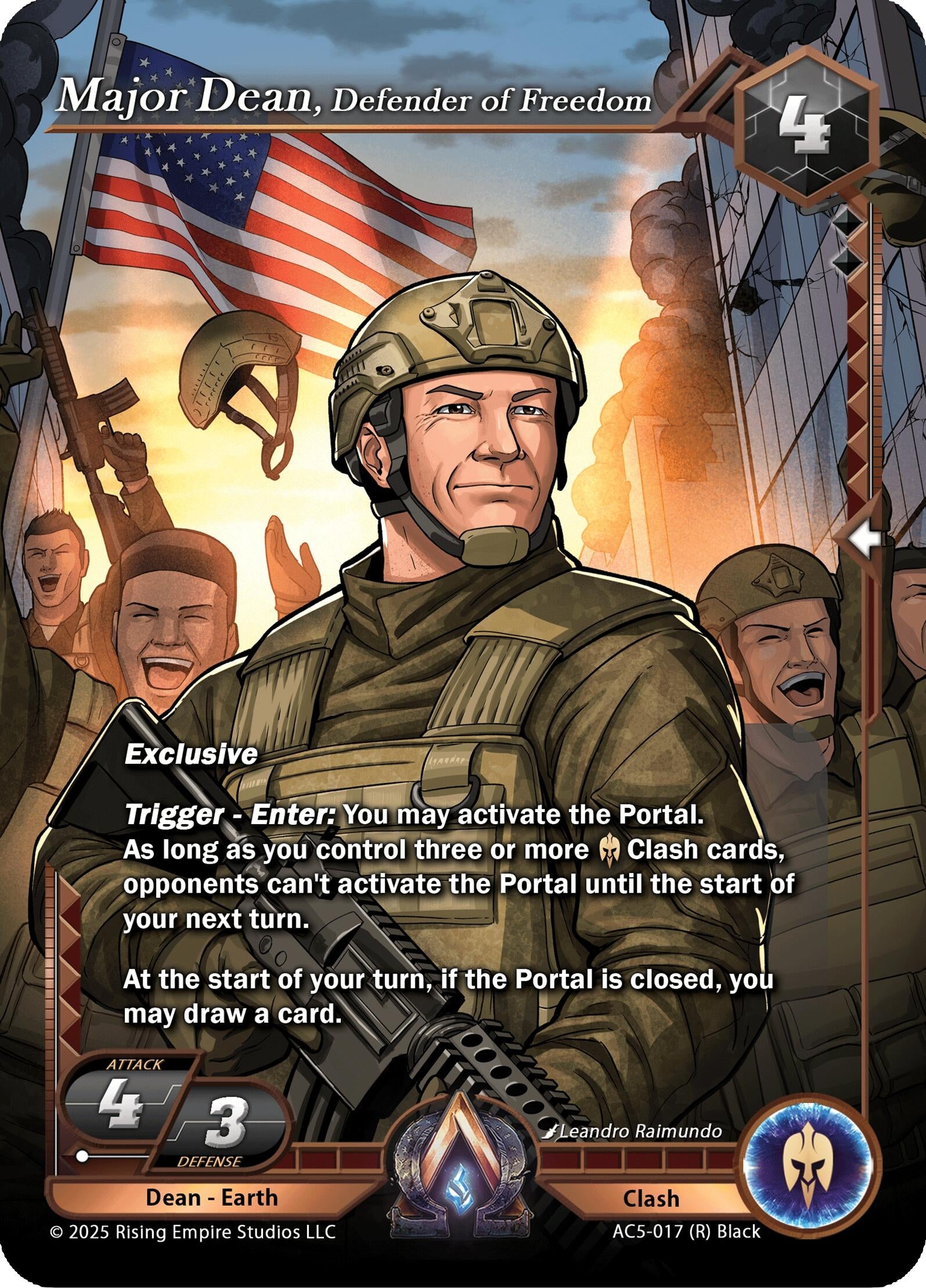 Image for Major Dean, Defender of Freedom (AC5-017) (AC5) - Alpha Clash