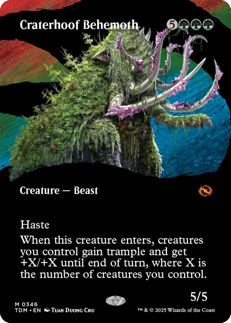Image for Craterhoof Behemoth (Borderless) (346) (Tarkir: Dragonstorm) - Magic: The Gathering
