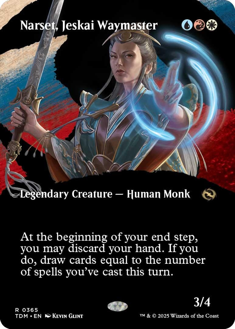Image for Narset, Jeskai Waymaster (Borderless) (365) (Tarkir: Dragonstorm) - Magic: The Gathering