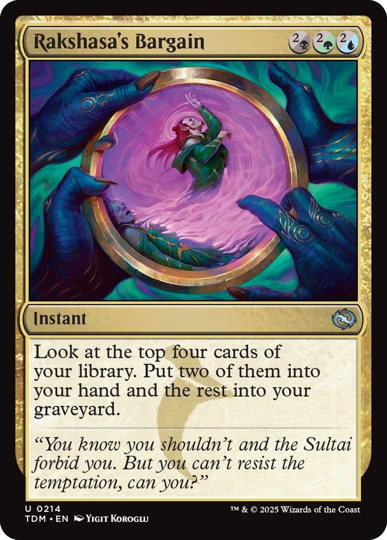 Image for Rakshasa's Bargain (214) (Tarkir: Dragonstorm) - Magic: The Gathering