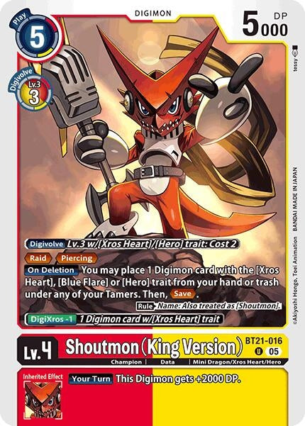 Shoutmon (King Version) (BT21-016 U) (World Convergence)