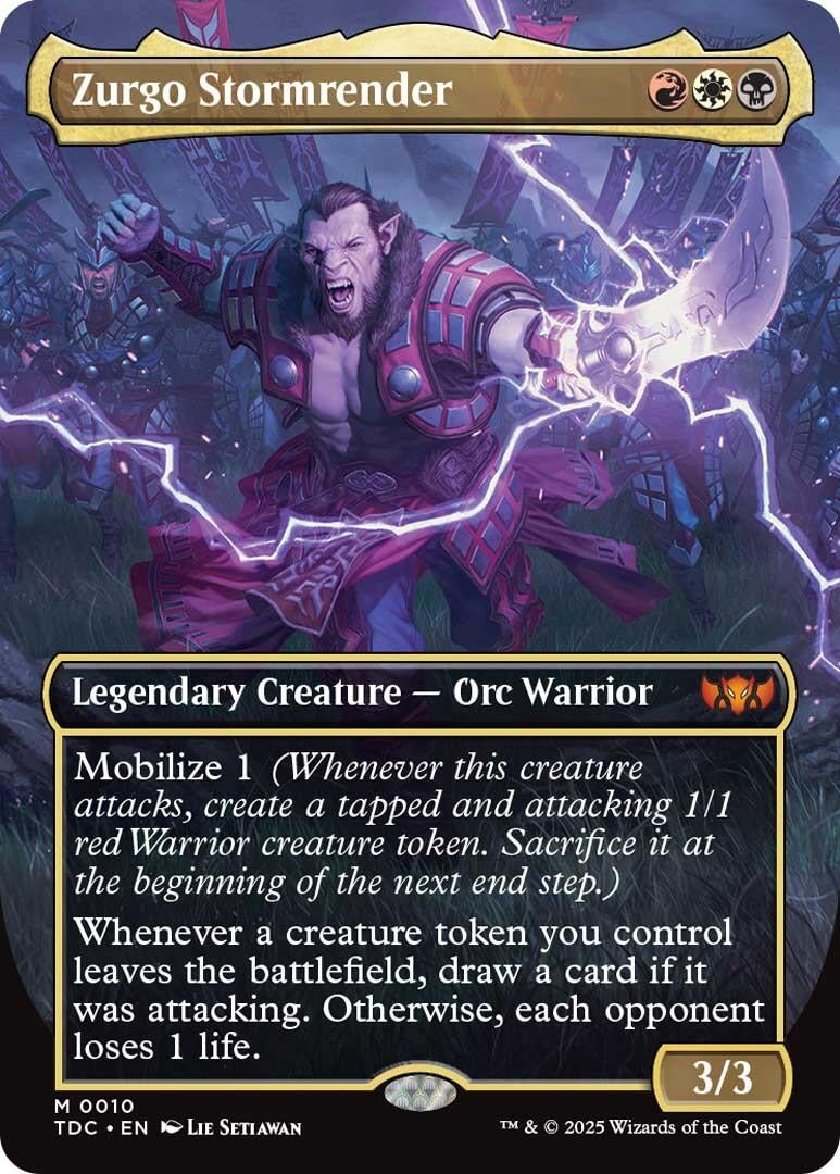 Image for Zurgo Stormrender (Borderless) (10) (Commander: Tarkir: Dragonstorm) - Magic: The Gathering