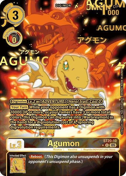 Image for Agumon (Rare Pull) (ST20-10 R) (Starter Deck 20: Protector of Light) - Digimon Card Game