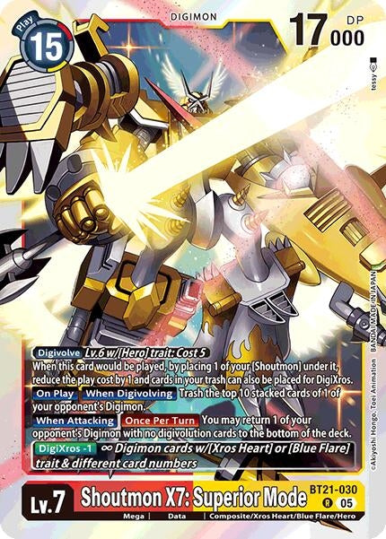 Shoutmon X7: Superior Mode (BT21-030 R) (World Convergence)