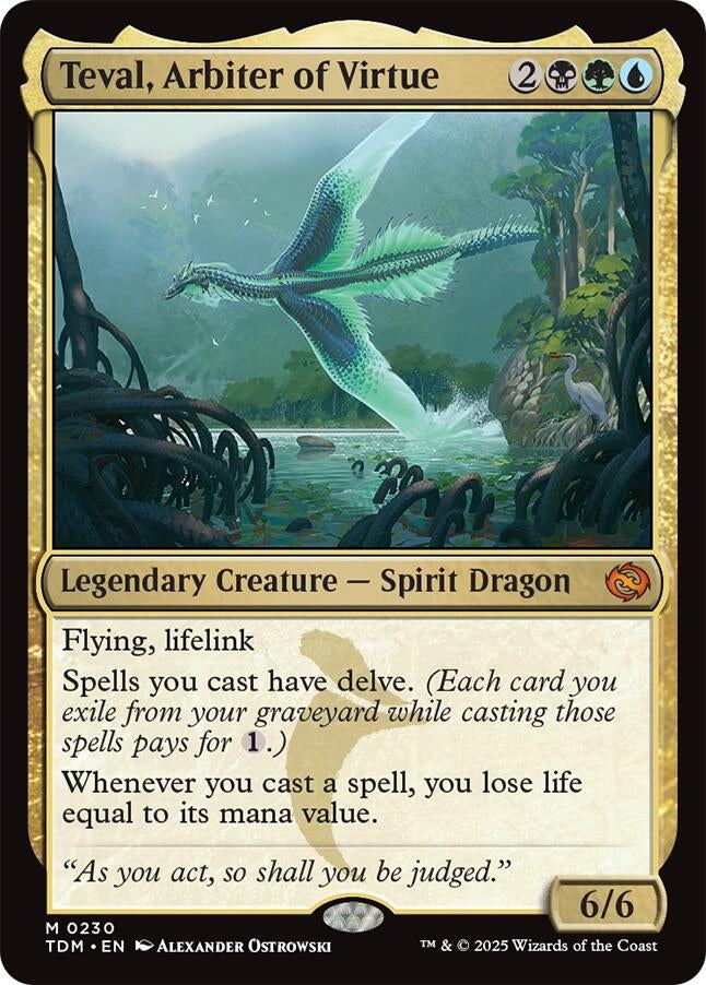 Image for Teval, Arbiter of Virtue (230) (Tarkir: Dragonstorm) - Magic: The Gathering