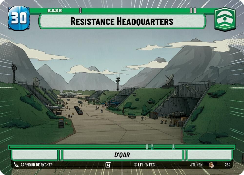 Image for Resistance Headquarters // Experience (Hyperspace) (284 // T07) (Jump to Lightspeed) - Star Wars: Unlimited