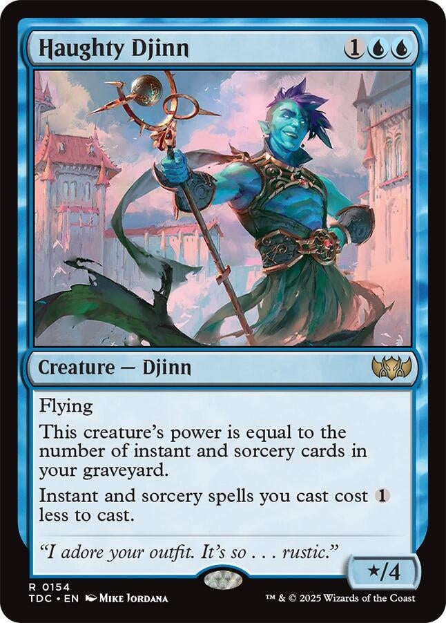 Image for Haughty Djinn (154) (Commander: Tarkir: Dragonstorm) - Magic: The Gathering