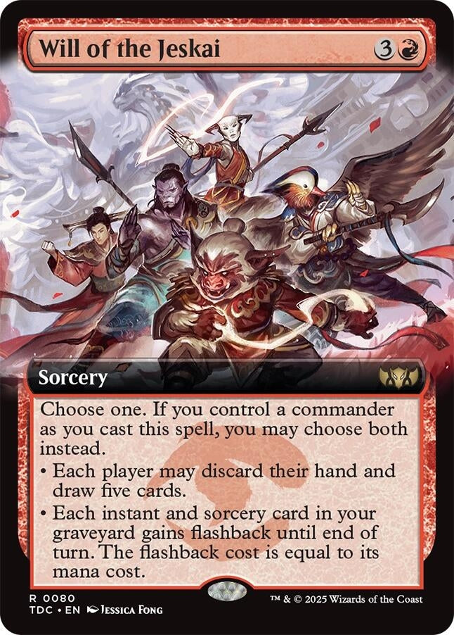 Image for Will of the Jeskai (Extended Art) (80) (Commander: Tarkir: Dragonstorm) - Magic: The Gathering