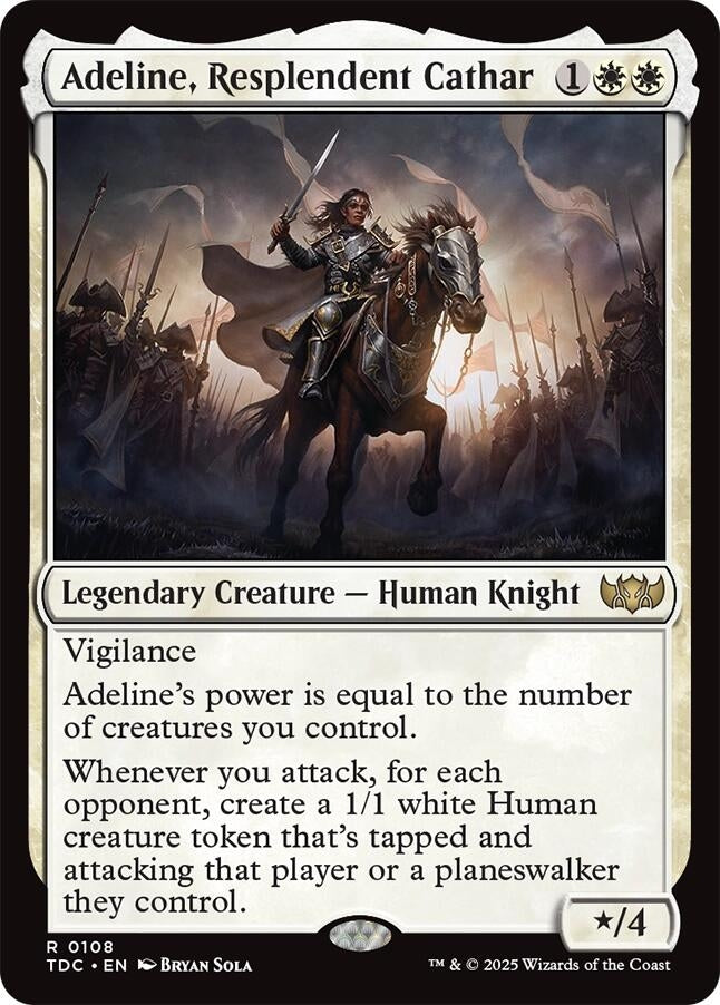 Image for Adeline, Resplendent Cathar (108) (Commander: Tarkir: Dragonstorm) - Magic: The Gathering