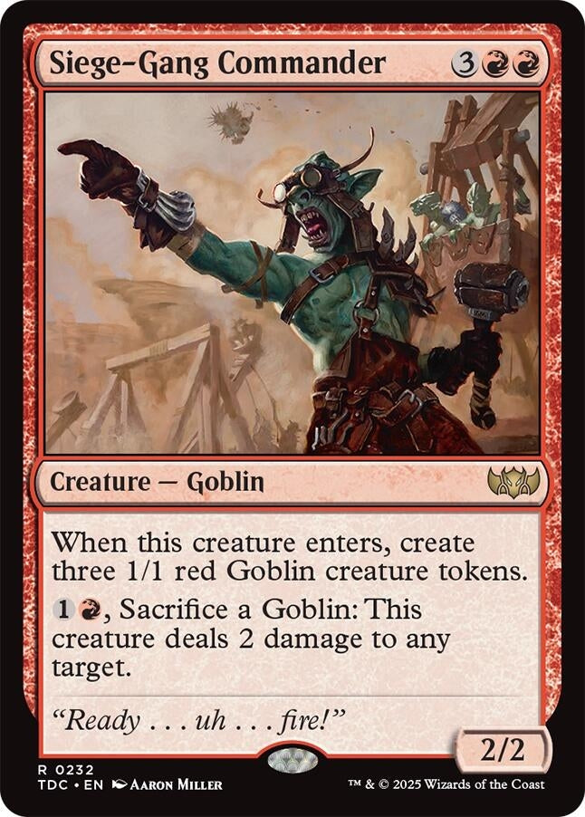 Image for Siege-Gang Commander (232) (Commander: Tarkir: Dragonstorm) - Magic: The Gathering