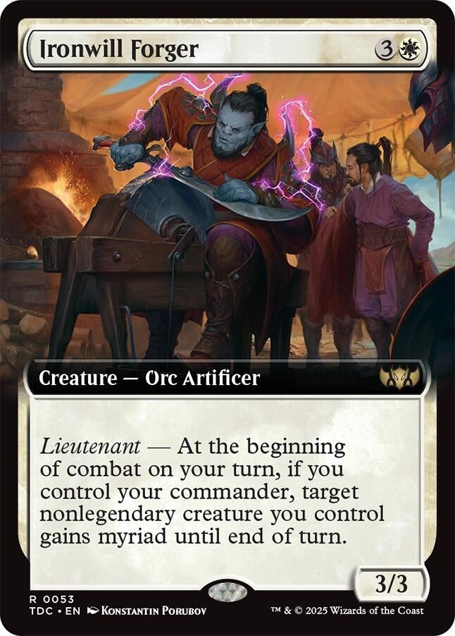 Image for Ironwill Forger (Extended Art) (53) (Commander: Tarkir: Dragonstorm) - Magic: The Gathering