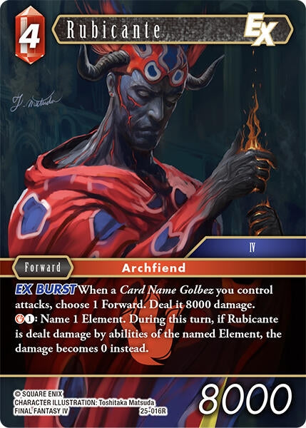 Image for Rubicante EX (25-016R) (Tears of the Planet) - Final Fantasy TCG