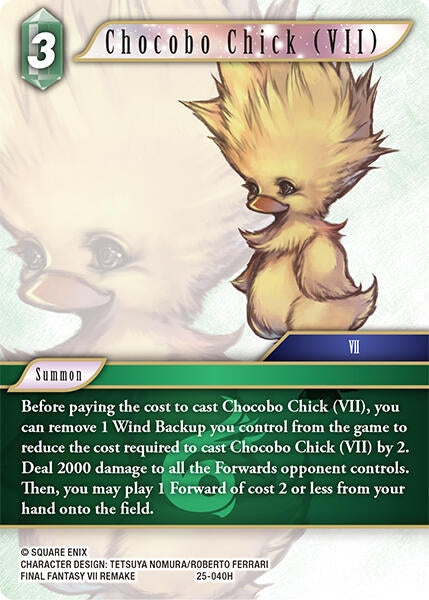 Image for Chocobo Chick (VII) (25-040H) (Tears of the Planet) - Final Fantasy TCG
