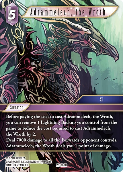 Image for Adrammelech, the Wroth (25-083H) (Tears of the Planet) - Final Fantasy TCG