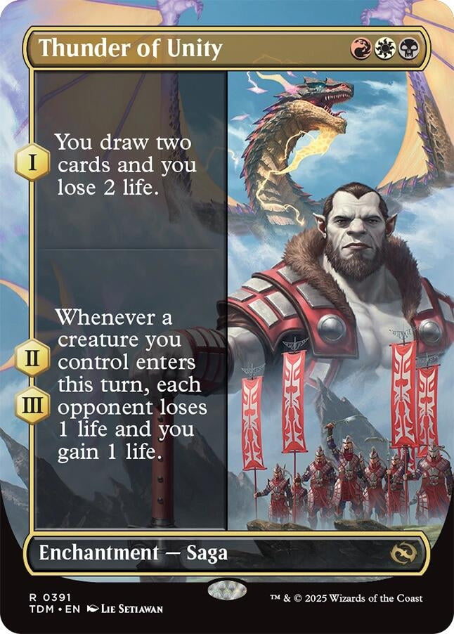 Image for Thunder of Unity (Borderless) (391) (Tarkir: Dragonstorm) - Magic: The Gathering