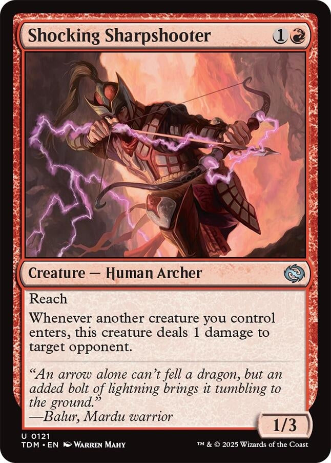 Image for Shocking Sharpshooter (121) (Tarkir: Dragonstorm) - Magic: The Gathering