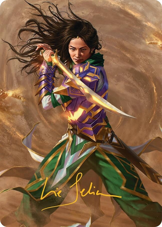 Image for Descendant of Storms Art Card (2/54) (Gold-Stamped Signature) (2) (Art Series: Tarkir: Dragonstorm) - Magic: The Gathering