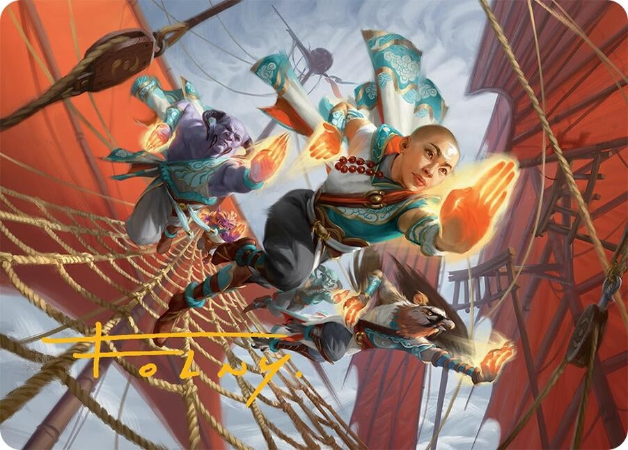 Image for Aligned Heart Art Card (52/54) (Gold-Stamped Signature) (52) (Art Series: Tarkir: Dragonstorm) - Magic: The Gathering