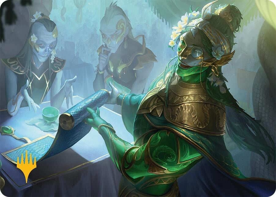 Image for Sibsig Appraiser Art Card (8/54) (Gold-Stamped Planeswalker Symbol) (8) (Art Series: Tarkir: Dragonstorm) - Magic: The Gathering
