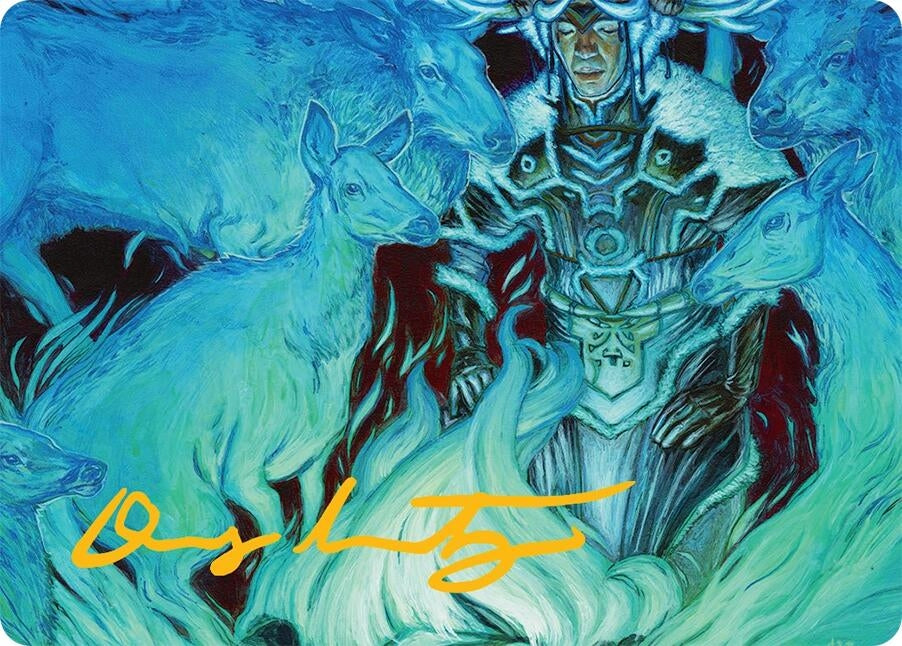 Image for Unending Whisper Art Card (9/54) (Gold-Stamped Signature) (9) (Art Series: Tarkir: Dragonstorm) - Magic: The Gathering
