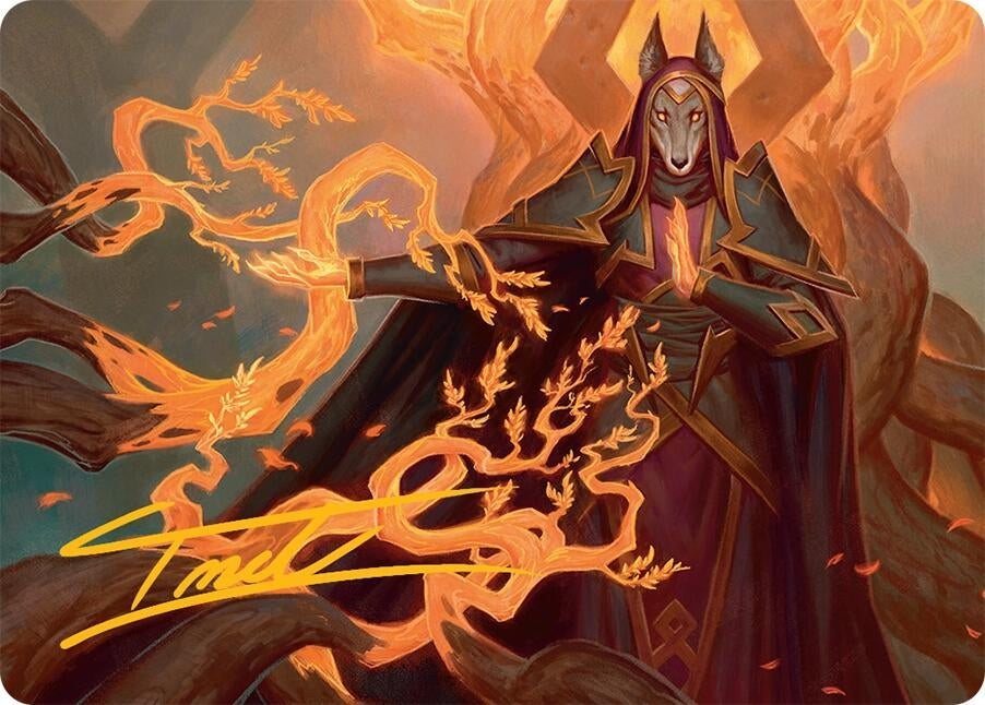 Image for Abzan Devotee Art Card (10/54) (Gold-Stamped Signature) (10) (Art Series: Tarkir: Dragonstorm) - Magic: The Gathering