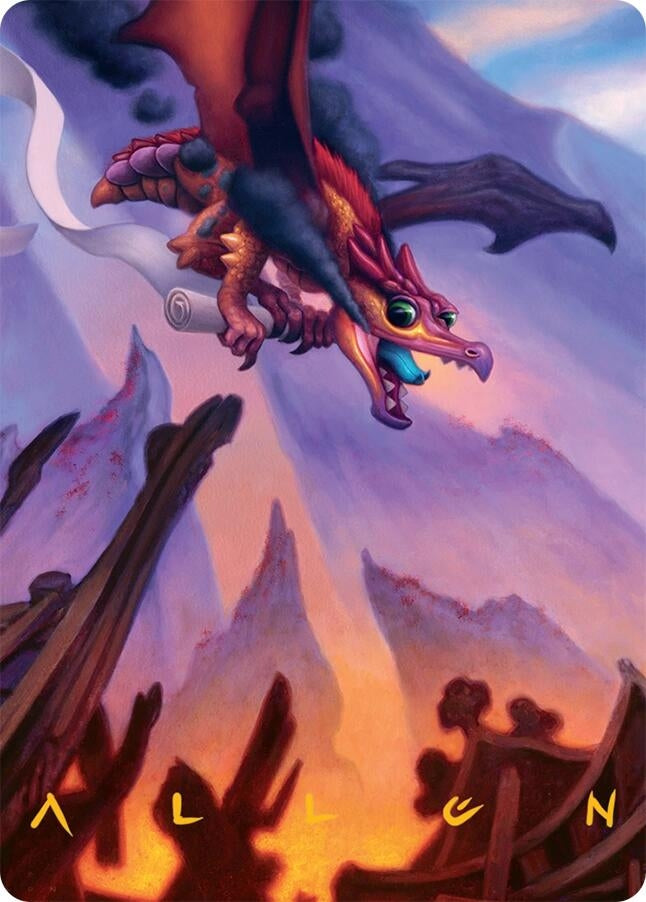 Image for Scavenger Regent Art Card (45/54) (Gold-Stamped Signature) (45) (Art Series: Tarkir: Dragonstorm) - Magic: The Gathering