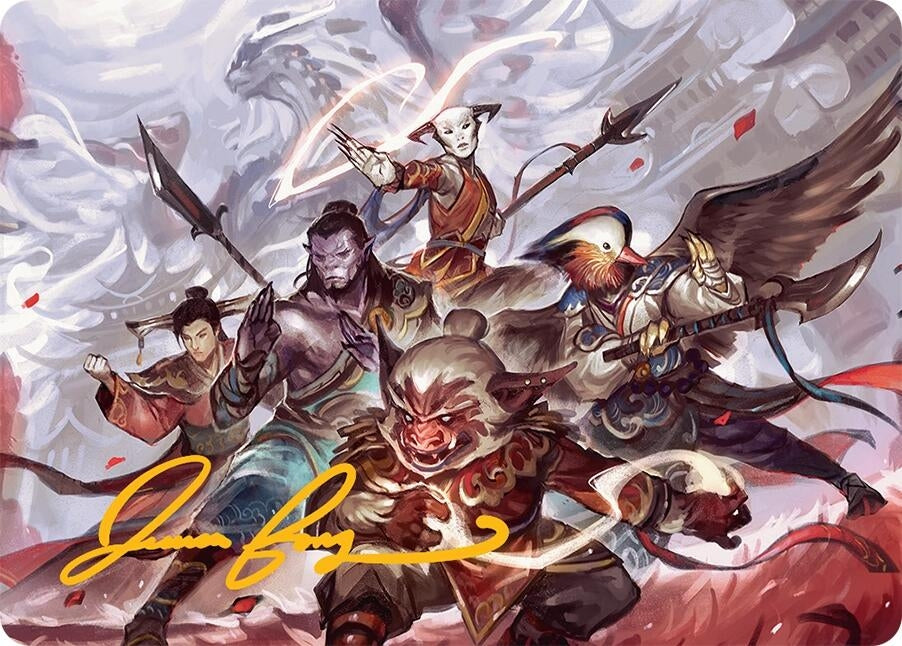Image for Will of the Jeskai Art Card (54/54) (Gold-Stamped Signature) (54) (Art Series: Tarkir: Dragonstorm) - Magic: The Gathering