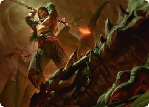 Image for Sarkhan's Resolve Art Card (18/54) (18) (Art Series: Tarkir: Dragonstorm) - Magic: The Gathering