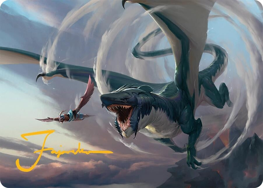 Image for Whirlwing Stormbrood Art Card (27/54) (Gold-Stamped Signature) (27) (Art Series: Tarkir: Dragonstorm) - Magic: The Gathering