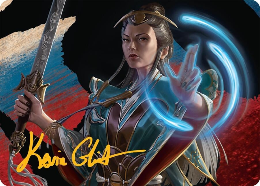 Image for Narset, Jeskai Waymaster Art Card (44/54) (Gold-Stamped Signature) (44) (Art Series: Tarkir: Dragonstorm) - Magic: The Gathering