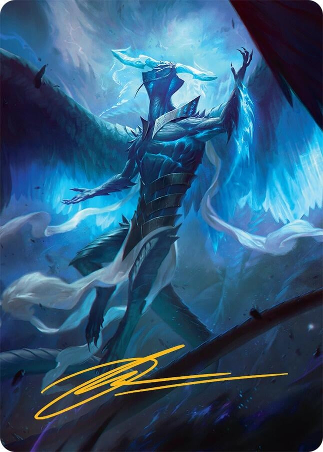 Image for Ugin, Eye of the Storms Art Card (1/54) (Gold-Stamped Signature) (1) (Art Series: Tarkir: Dragonstorm) - Magic: The Gathering