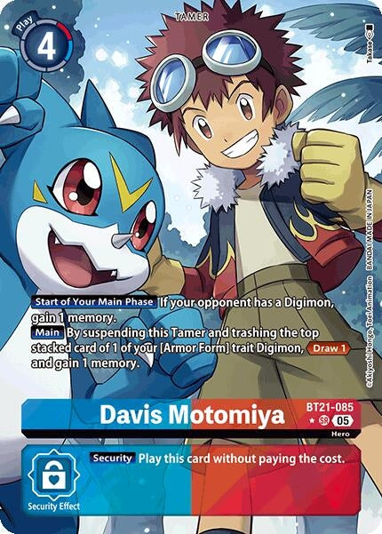 Davis Motomiya (Alternate Art) (BT21-085 SR) (World Convergence)