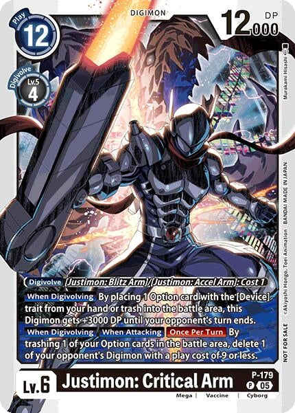 Image for Justimon: Critical Arm (Store Tournament 2025 Vol.2 Participation Pack) (P-179 P) (Digimon Promotion Cards) - Digimon Card Game