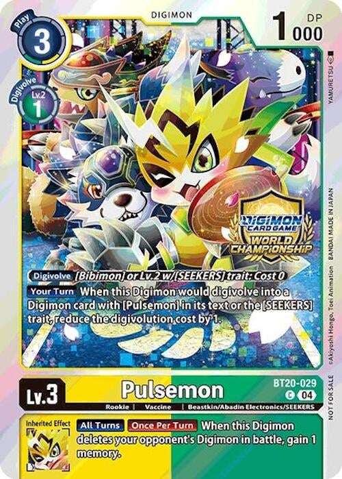 Image for Pulsemon (Regionals 25-26 Champion Card Set Season 1) (BT20-029 C) (Release Special Booster 2.5) - Digimon Card Game