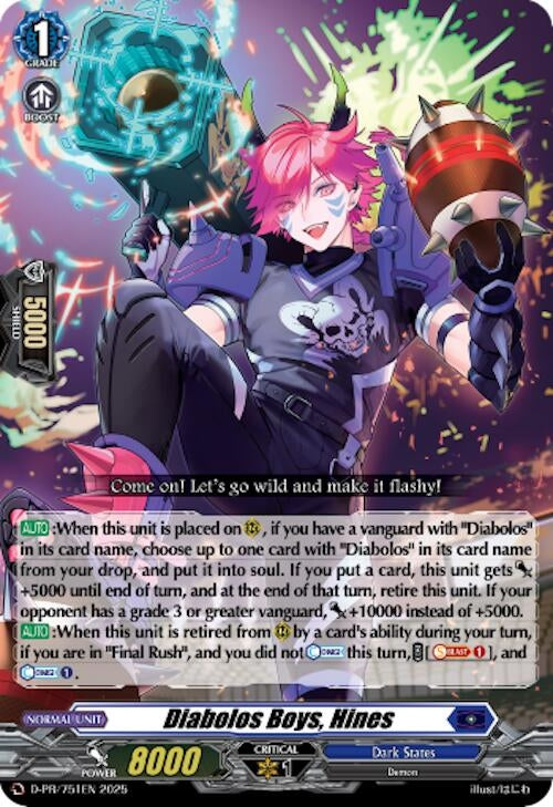 Image for Diabolos Boys, Hines (D-PR/751EN) [D Promo Cards] - Cardfight Vanguard