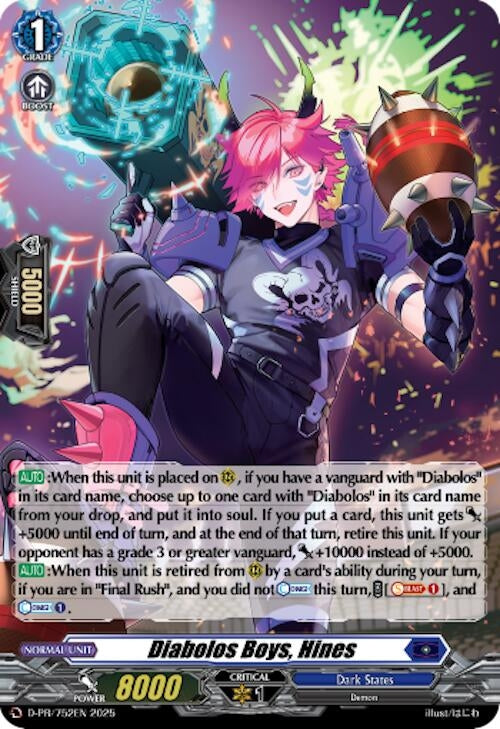 Image for Diabolos Boys, Hines (Foil) (D-PR/752EN) [D Promo Cards] - Cardfight Vanguard