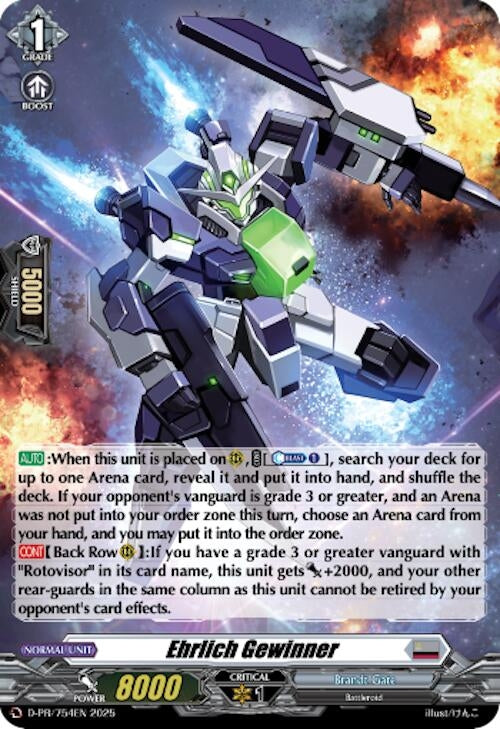 Image for Ehrlich Gewinner (Foil) (D-PR/754EN) [D Promo Cards] - Cardfight Vanguard